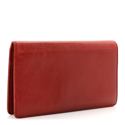 Chanel Caviar Sevruga Yen Wallet Red 3 of 10