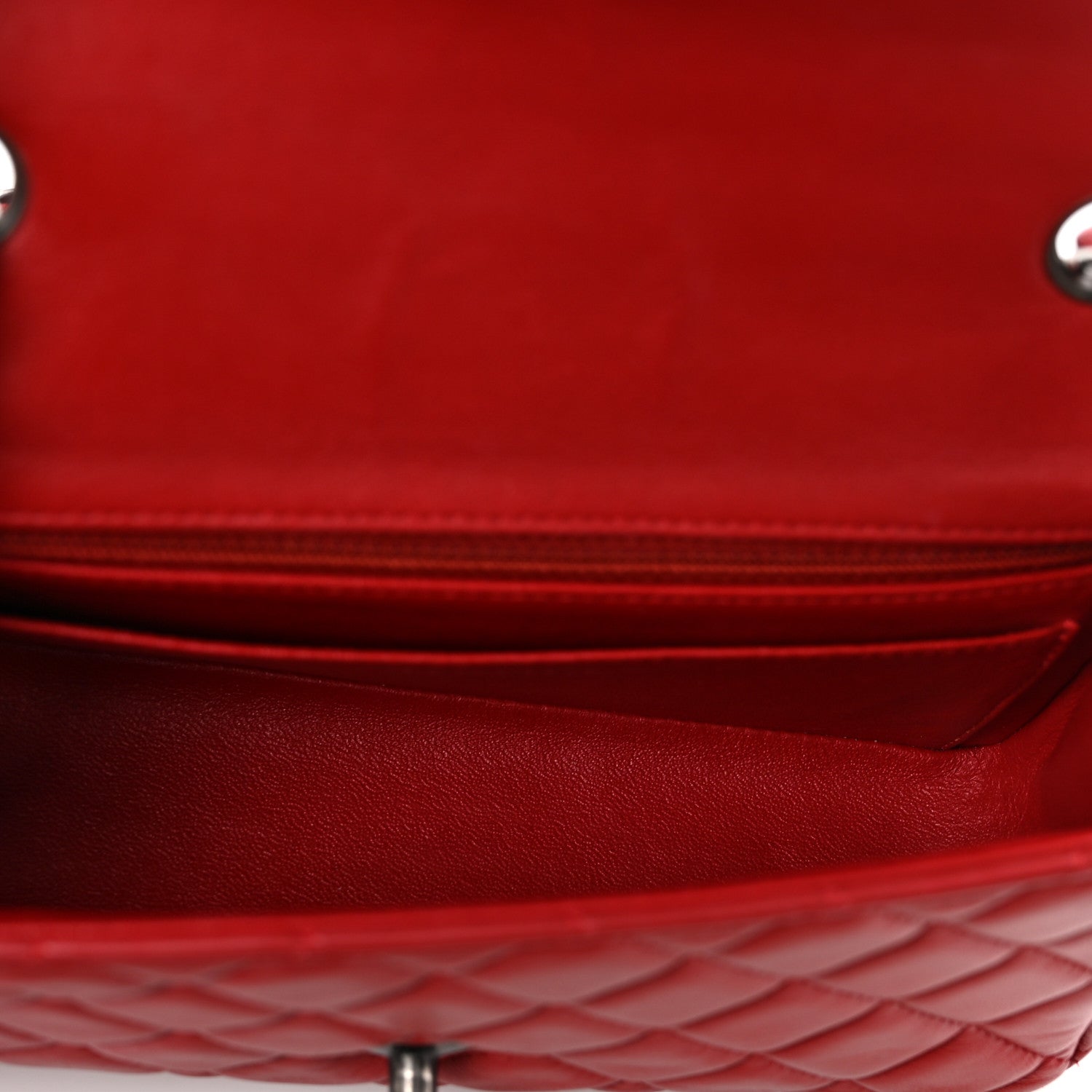 Chanel Lambskin Quilted Mini Rectangular Flap Red 5 of 11