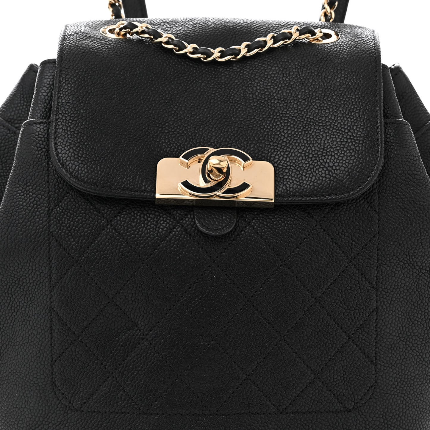 Caviar Quilted Backpack Black