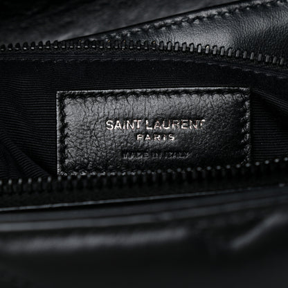 Saint Laurent Calfskin Y Quilted Monogram Medium Loulou Chain Satchel Black 6 of 8