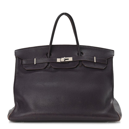 Hermes Taurillon Clemence Birkin 40 Raisin 1 of 17