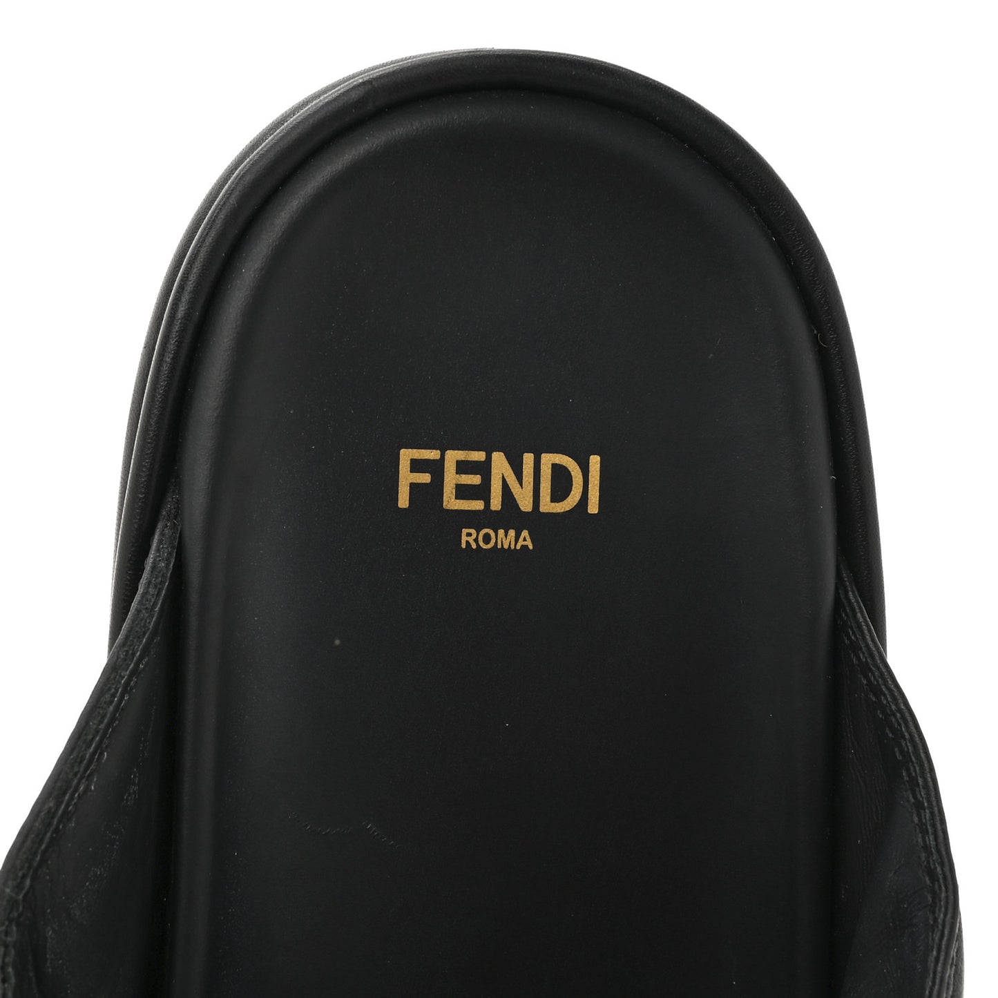 Vitello Womens Fendigraphy Slide Sandals 38.5 Black