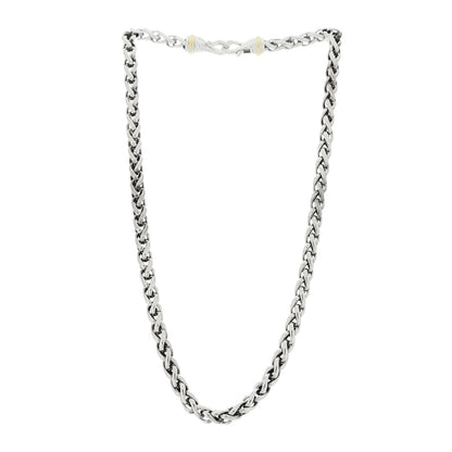 David Yurman Sterling Silver 14K Yellow Gold 6mm Wheat Chain Necklace 3 of 5