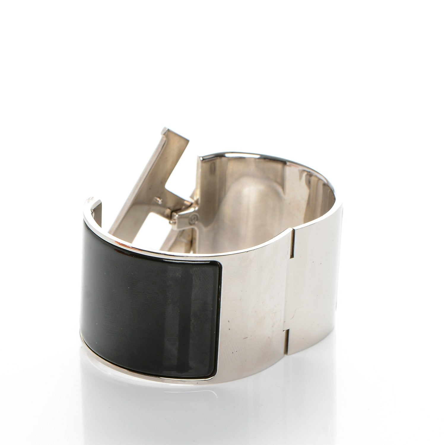 Hermes Enamel Extra Wide Clic Clac H Bracelet PM Black 3 of 4