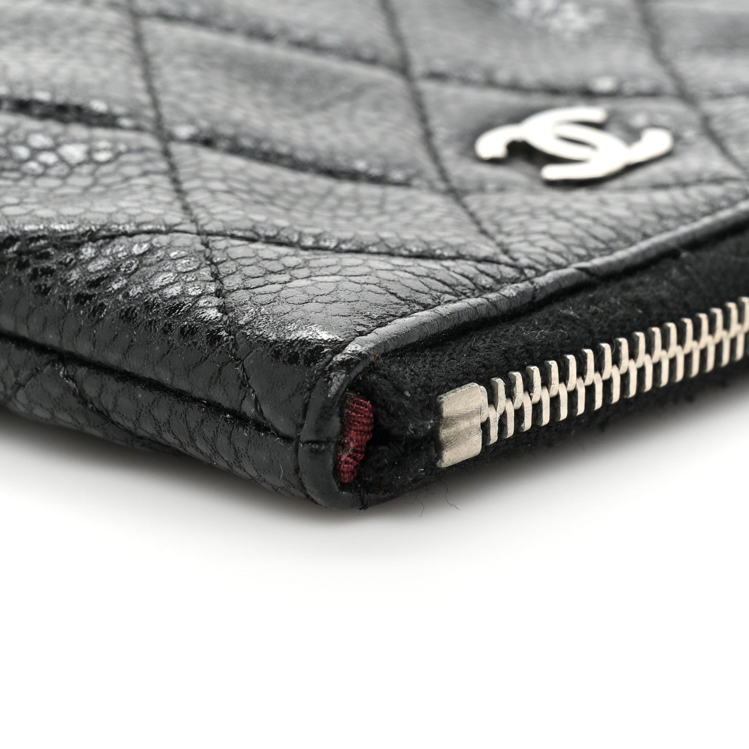 Chanel Calfskin Quilted Key Holder Case Black 11 of 12