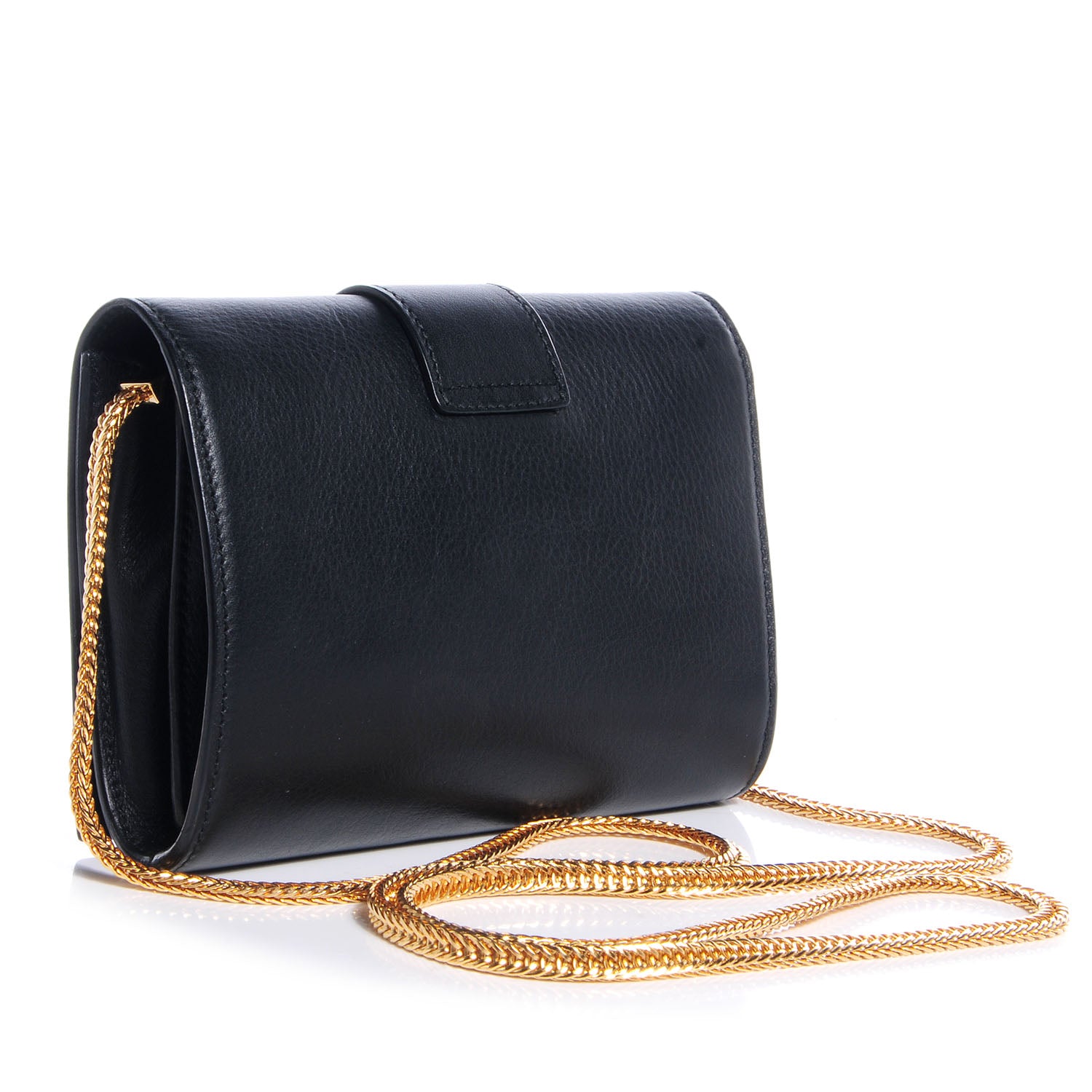 Saint Laurent Calfskin Mini Y Ligne Crossbody Pochette Bag Black 3 of 9