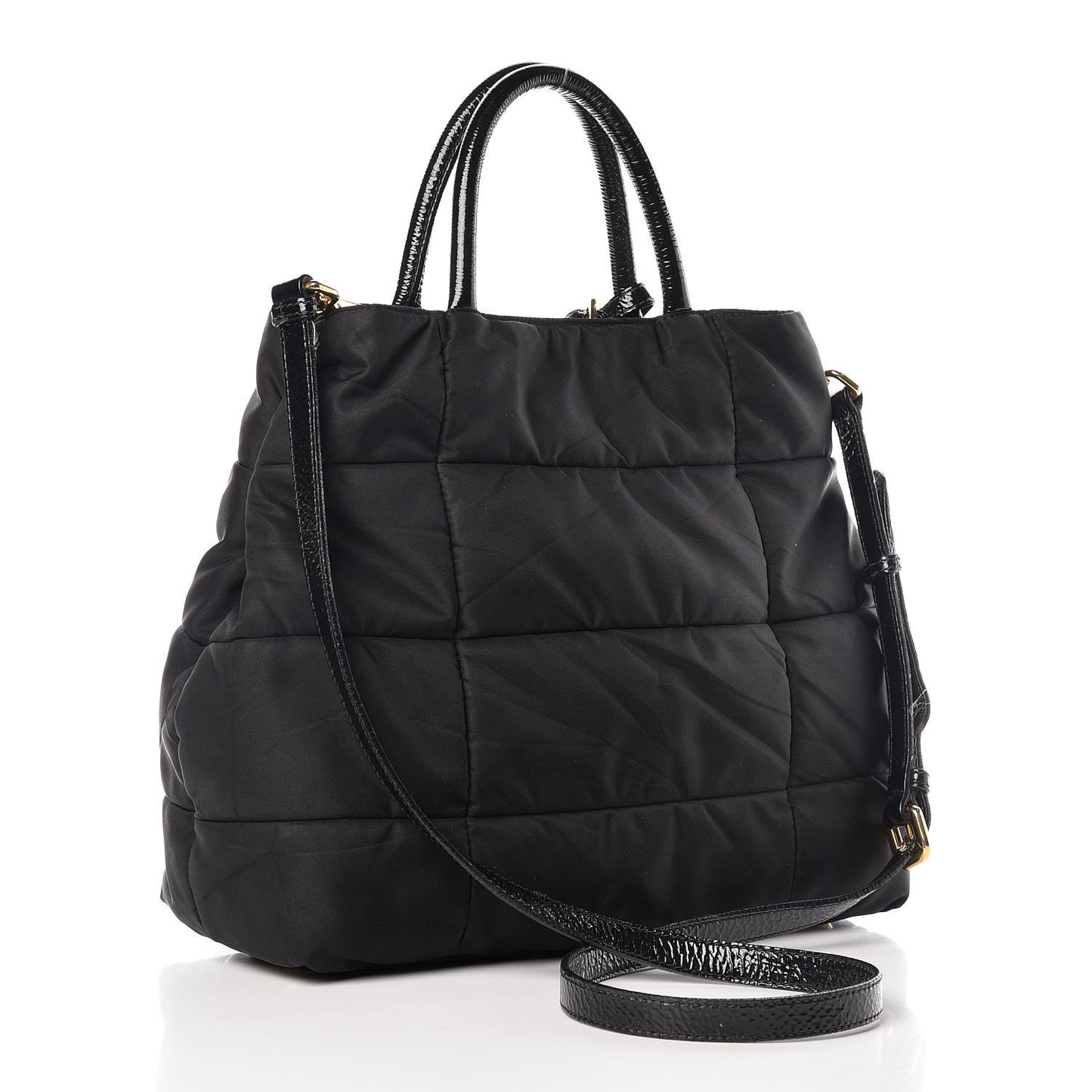 Tessuto Nylon Quilted Tote Black