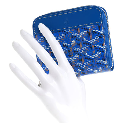 Goyard Goyardine Matignon PM Wallet Blue 2 of 7