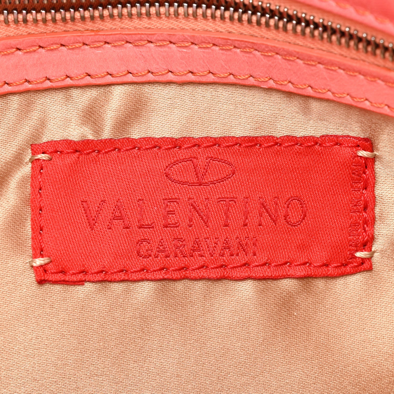 Valentino Garavani Satin Crystal Sequin Floral Embellished Shoulder Bag Coral 6 of 11