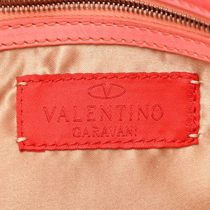 Valentino Garavani Satin Crystal Sequin Floral Embellished Shoulder Bag Coral 6 of 11