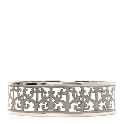 Hermes Enamel Printed Wide Balcons du Guadalquivir Bracelet 65 Silver 3 of 6