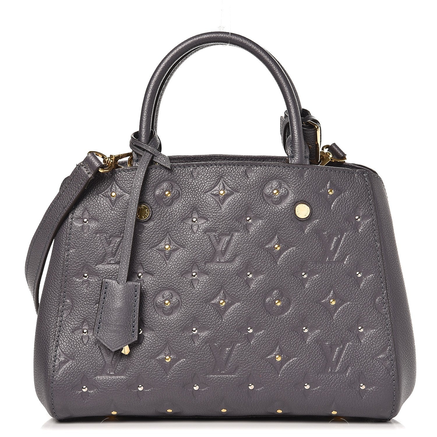 Louis Vuitton Empreinte Studded Montaigne BB Gris Silver 1 of 7