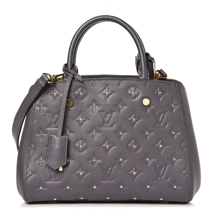 Louis Vuitton Empreinte Studded Montaigne BB Gris Silver 1 of 7