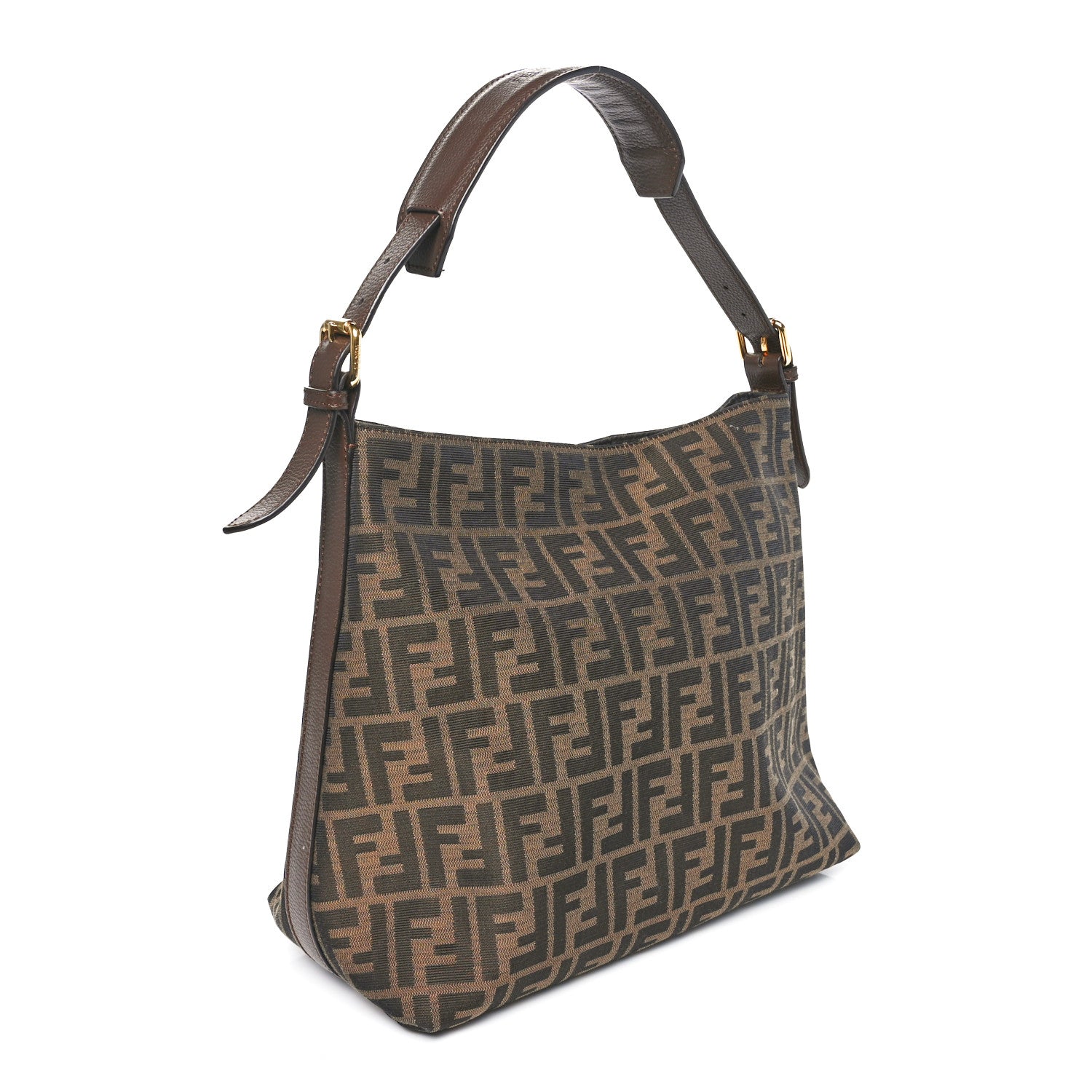 Fendi Zucca Vitello Artic Small Hobo Tobacco Castagna 3 of 10
