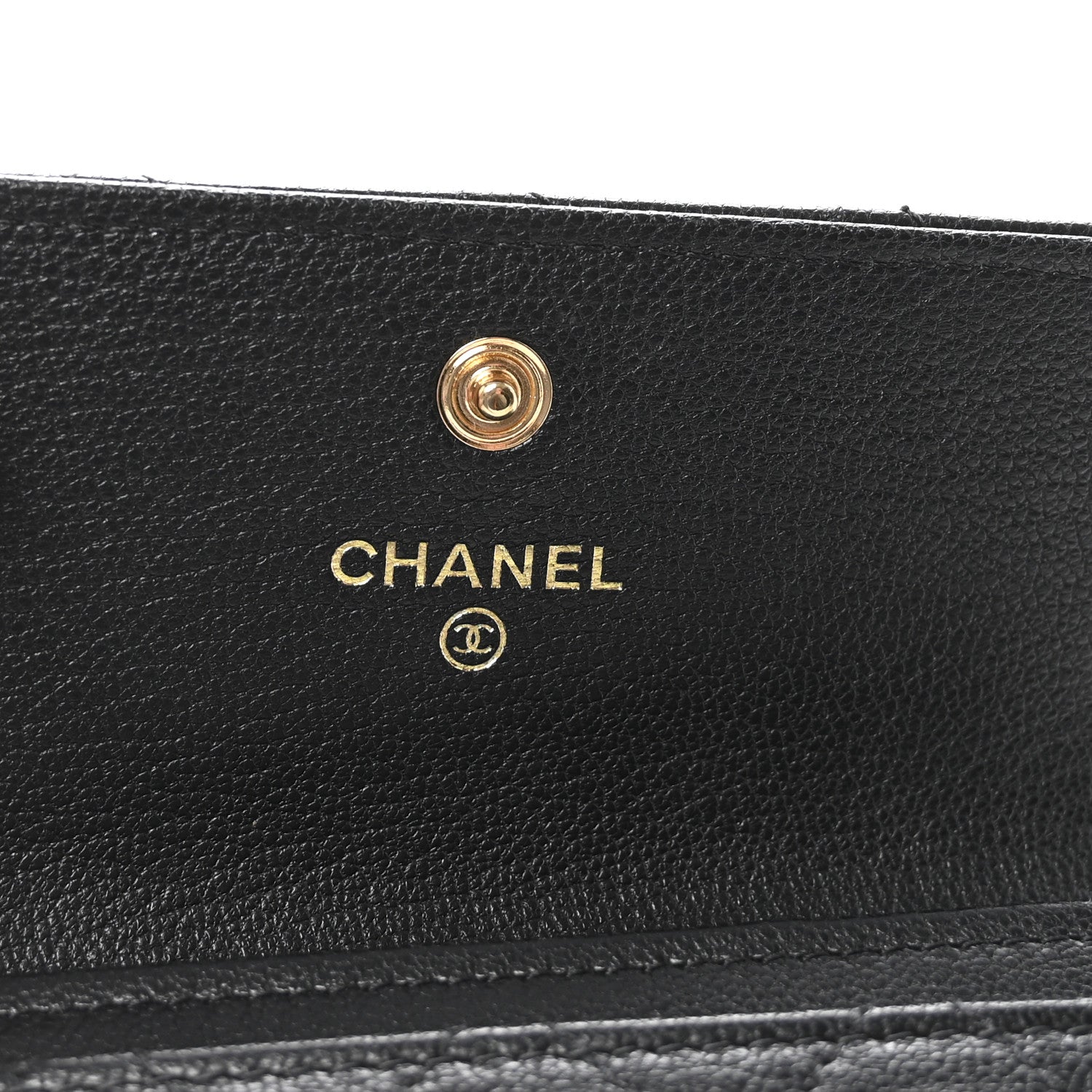 Chanel Goatskin Quilted Flap Card Holder Black 6 of 8