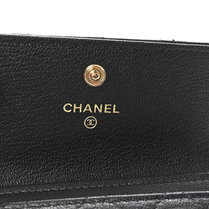Chanel Goatskin Quilted Flap Card Holder Black 6 of 8