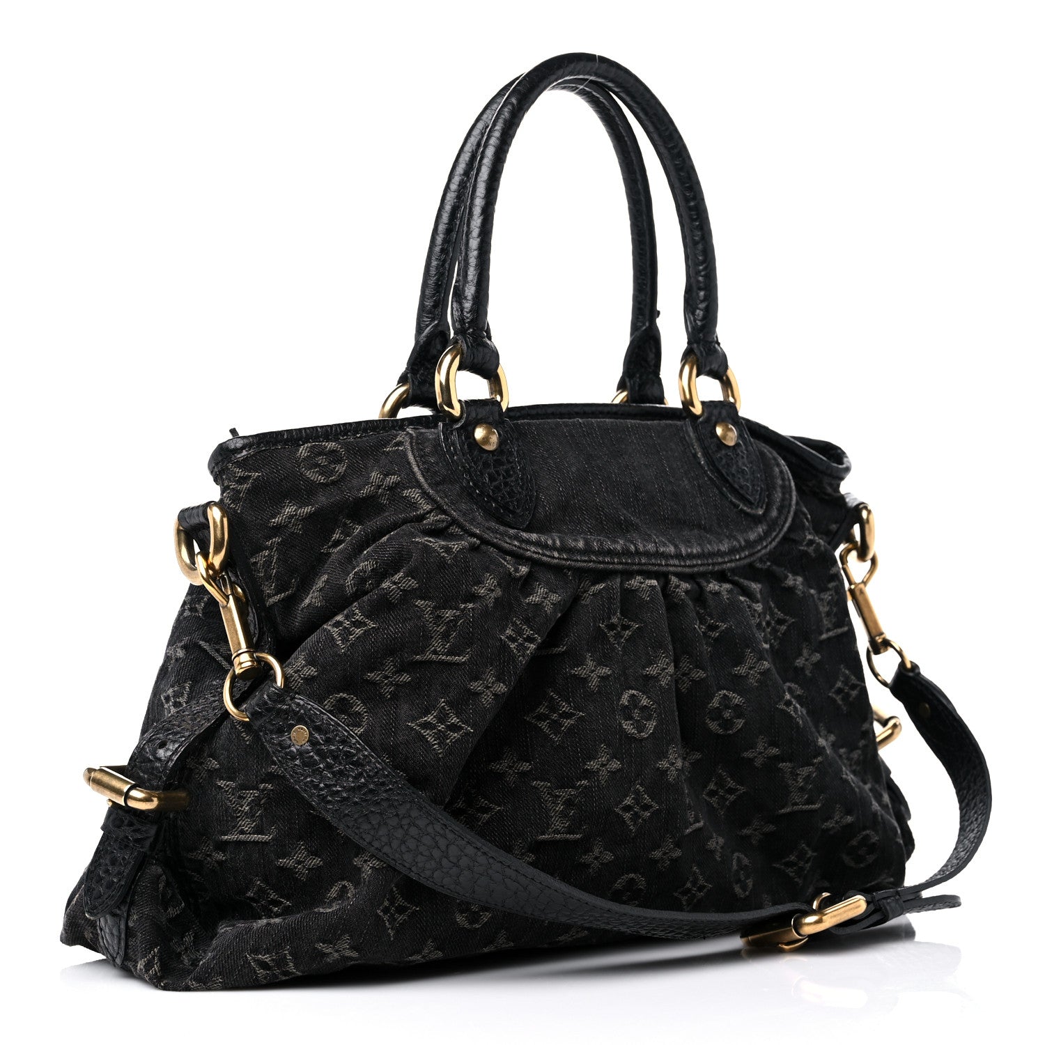 Louis Vuitton Denim Neo Cabby MM Black 3 of 14