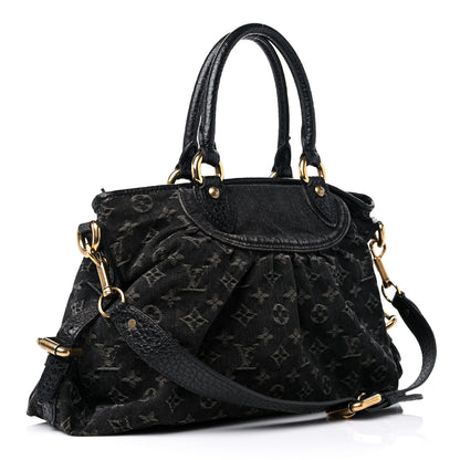 Louis Vuitton Denim Neo Cabby MM Black 3 of 14