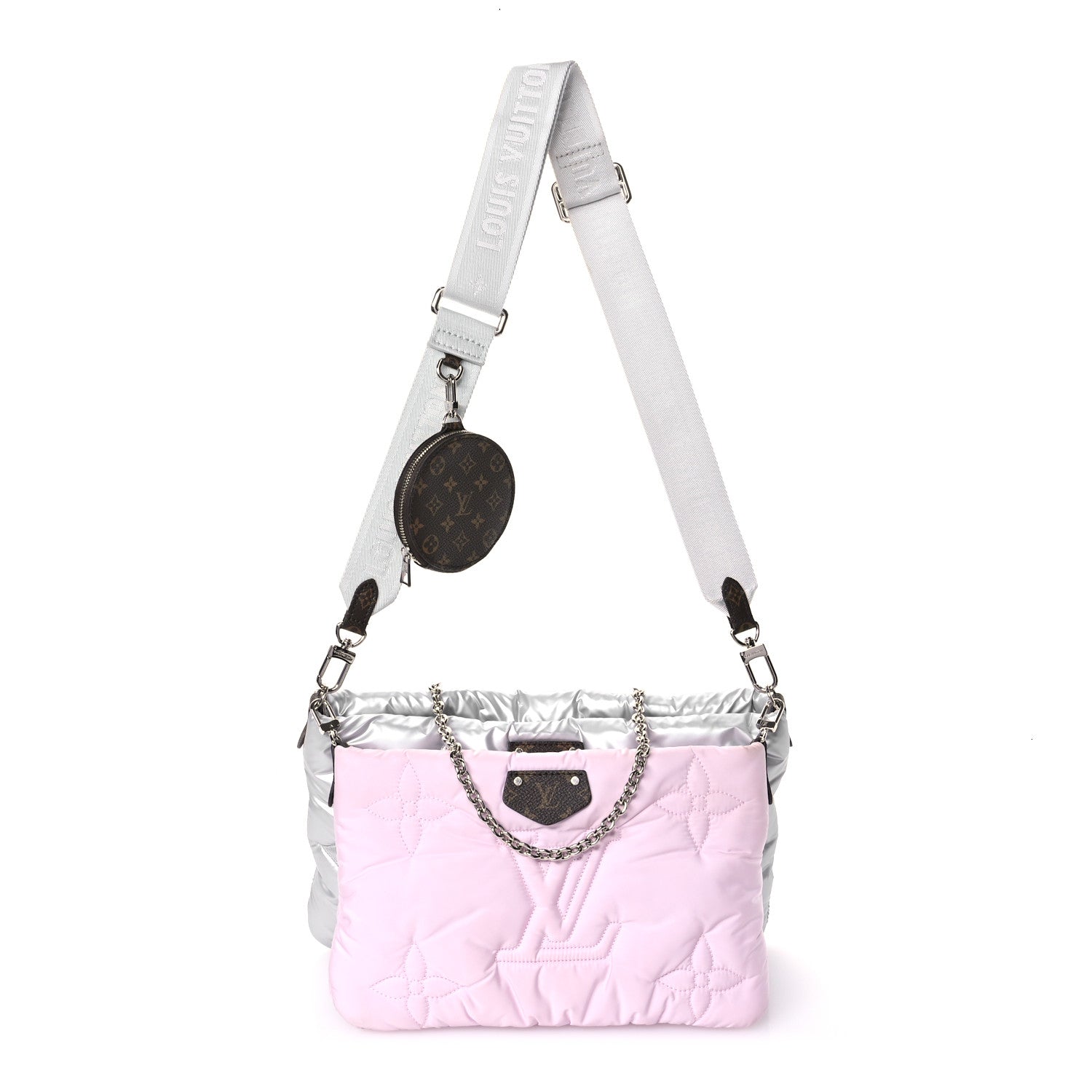 Louis Vuitton Econyl Monogram Pillow Maxi Multi Pochette Accessories Silver Pale Pink 1 of 9