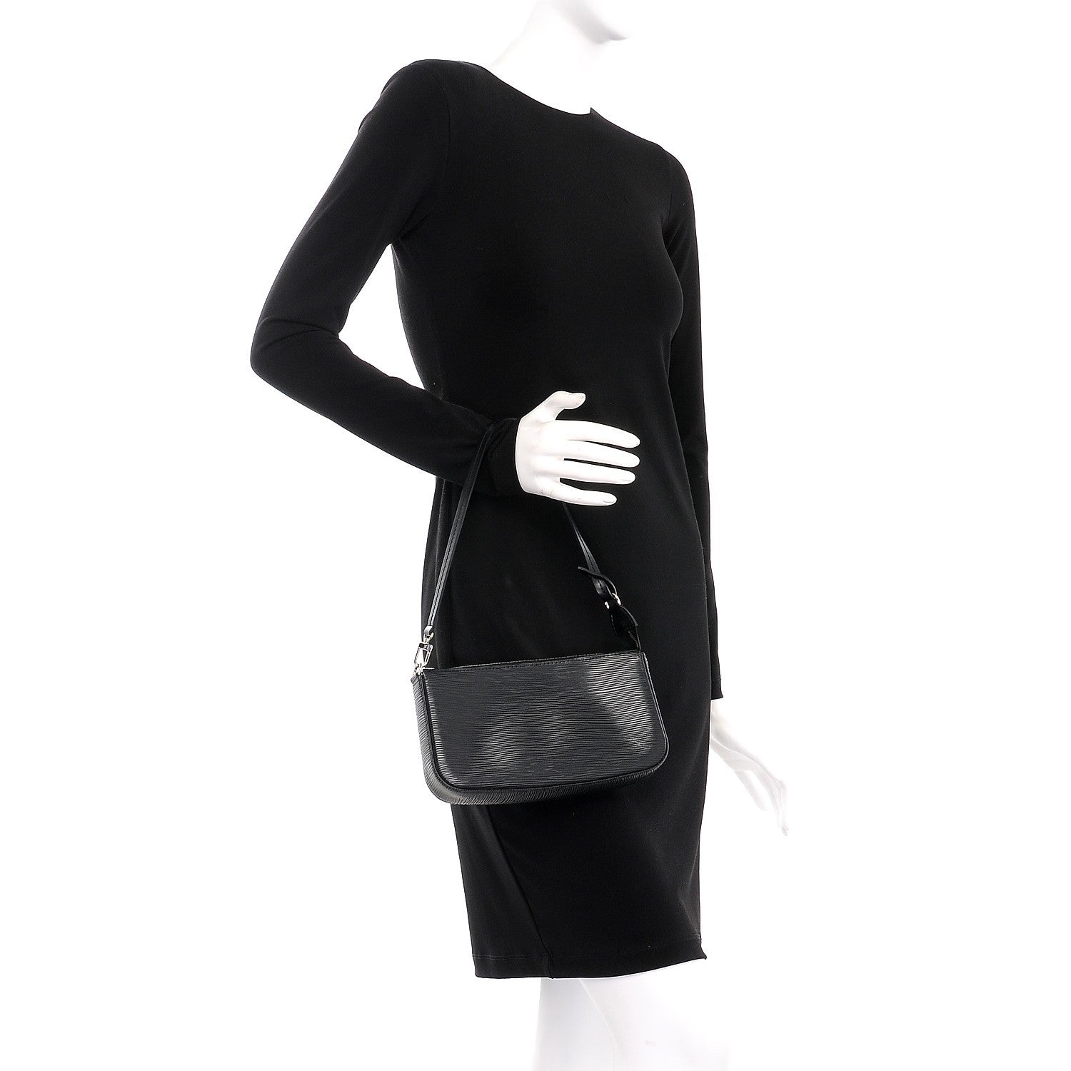 Louis Vuitton Epi Pochette Accessories NM Black 2 of 8