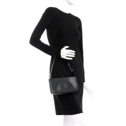 Louis Vuitton Epi Pochette Accessories NM Black 2 of 8