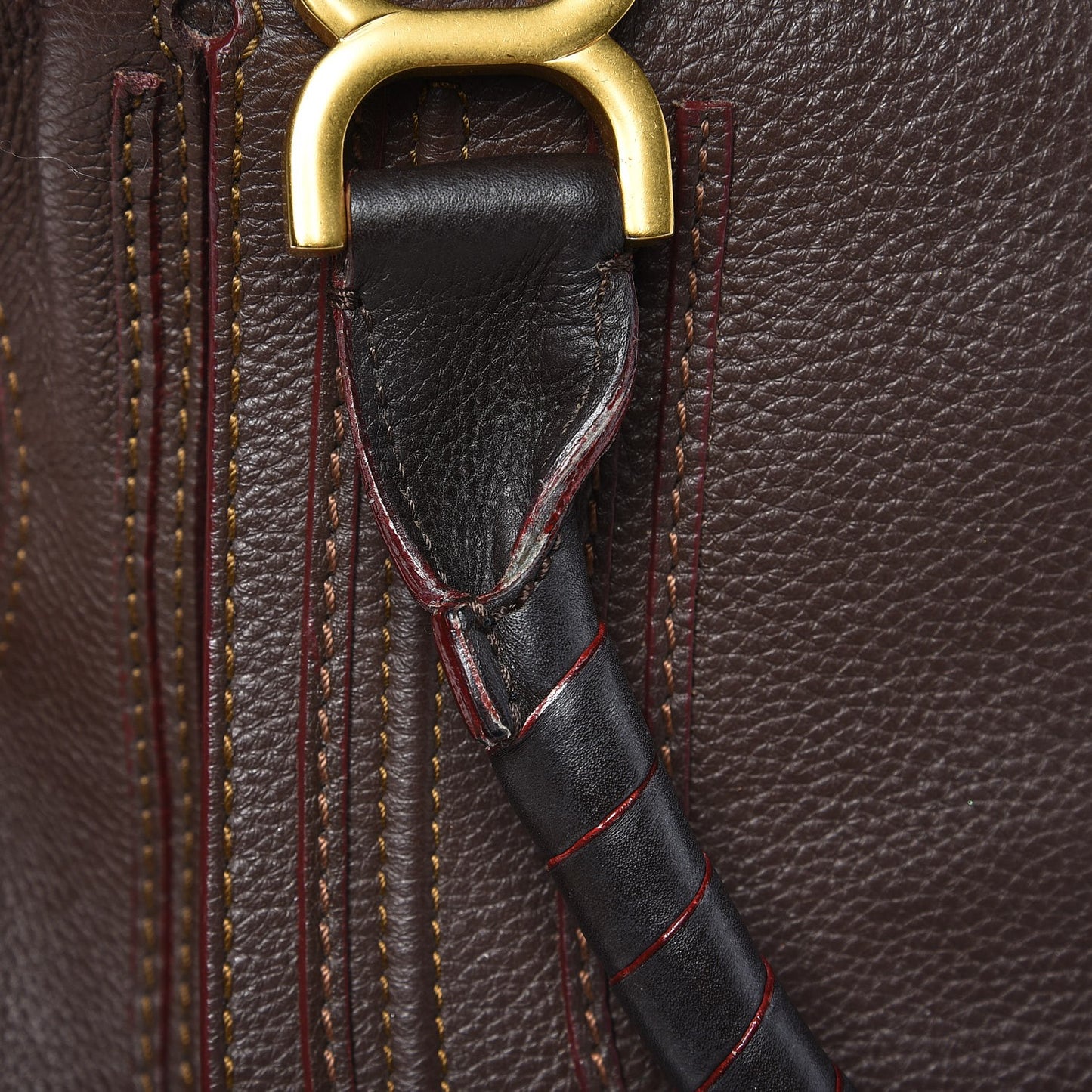 Calfskin Large Marcie Satchel Truffle