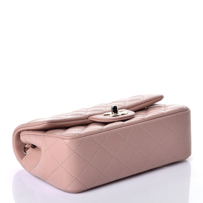 Chanel Lambskin Quilted Mini Rectangular Flap Beige 4 of 9