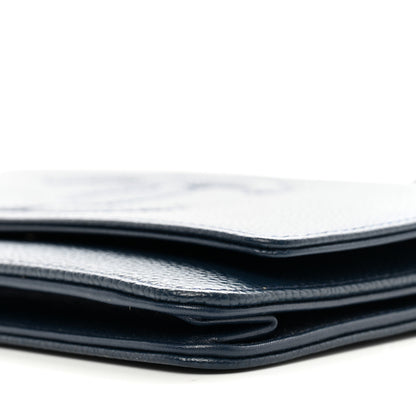 Chanel Caviar Timeless CC Wallet on Chain WOC Navy Blue 11 of 12