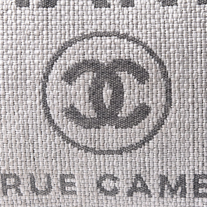 Chanel Woven Straw Raffia Small Deauville Tote Grey 8 of 10