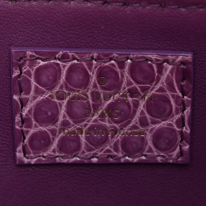 Louis Vuitton Shiny Crocodile Alma BB Purple 6 of 9