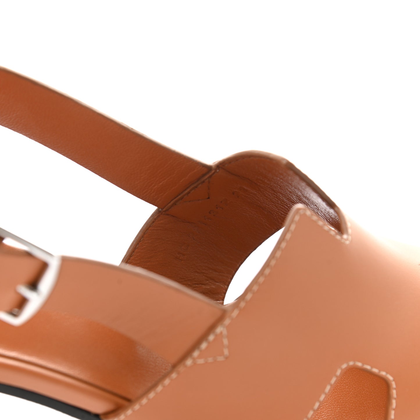 Calfskin Elbe 60 Sandals 38 Marron Glaise