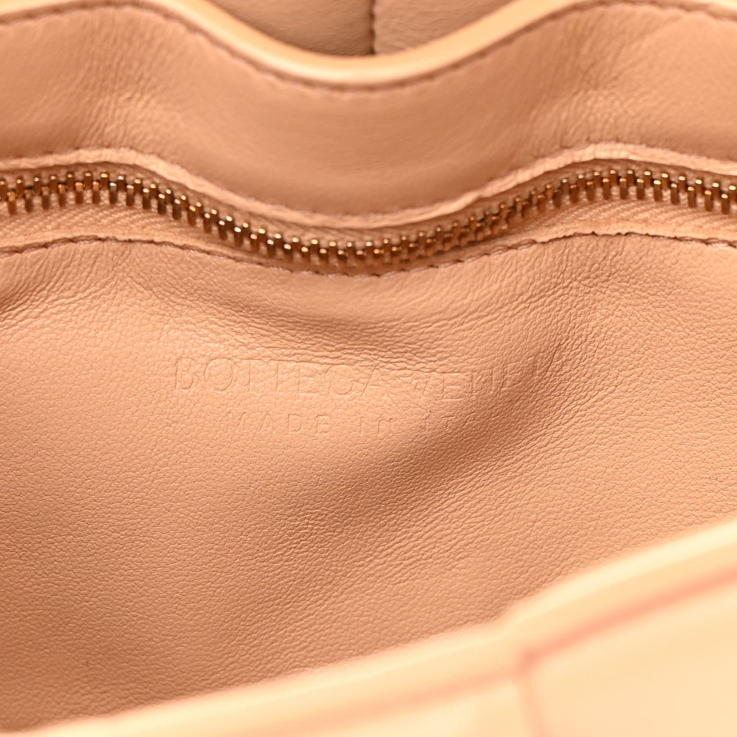 Nappa Maxi Intreccio Padded Cassette Crossbody Bag Almond