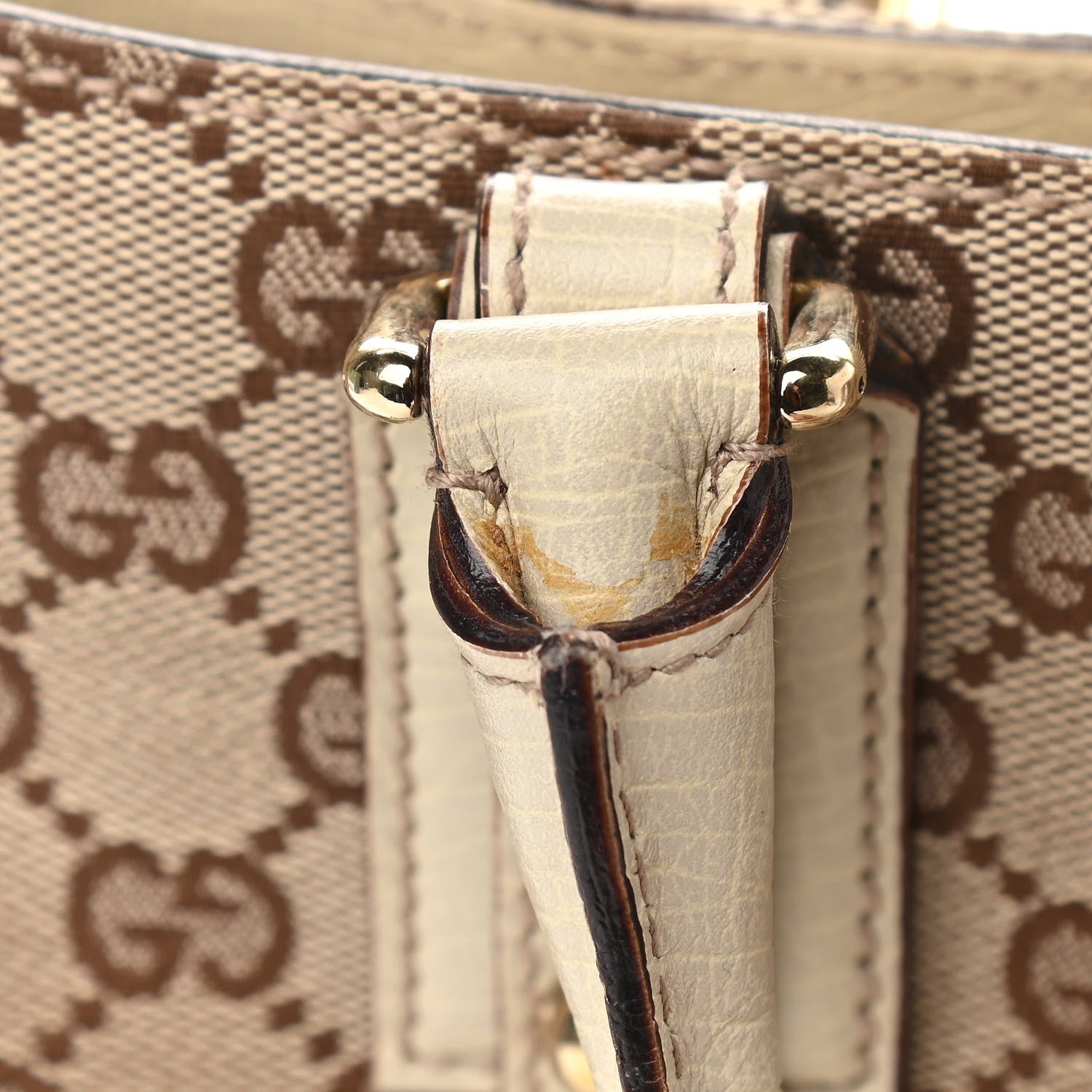 Gucci Monogram Small Hasler Tote Off White 14 of 15