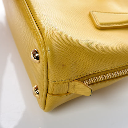 Prada Saffiano Lux Mini Promenade Tote Yellow 18 of 25