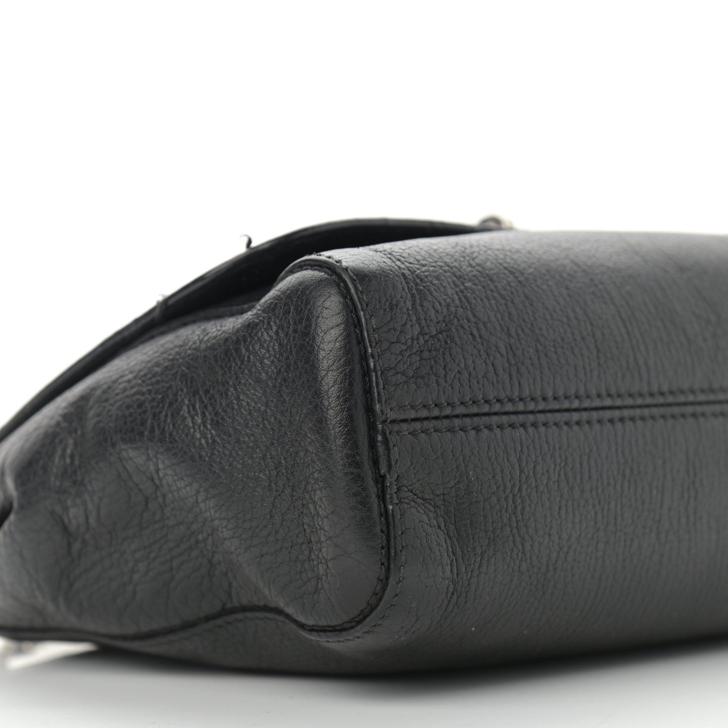 Glossy Goatskin Small Lily Flap Black