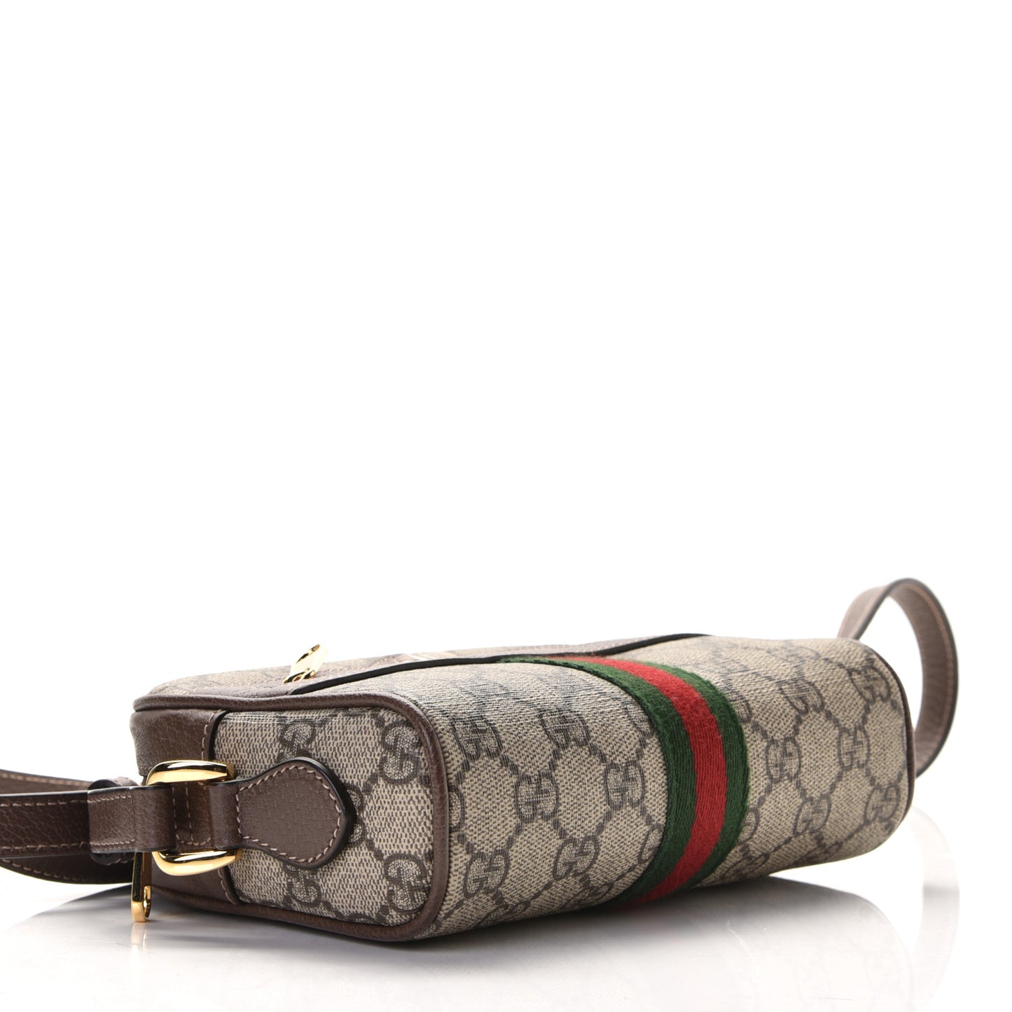 GG Supreme Monogram Web Mini Ophidia Shoulder Bag Brown