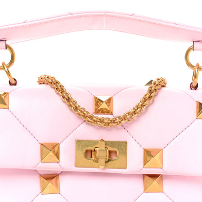 Valentino Garavani Nappa Medium Roman Stud Shoulder Bag Pink Borealis 7 of 12