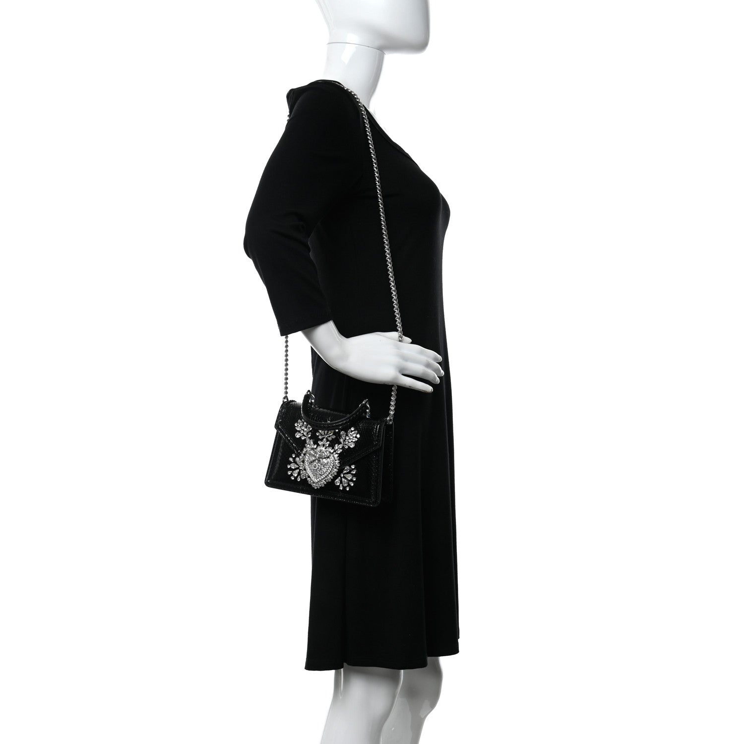 Dolce & Gabbana Ayers Small Devotion Top Handle Bag Black 2 of 11