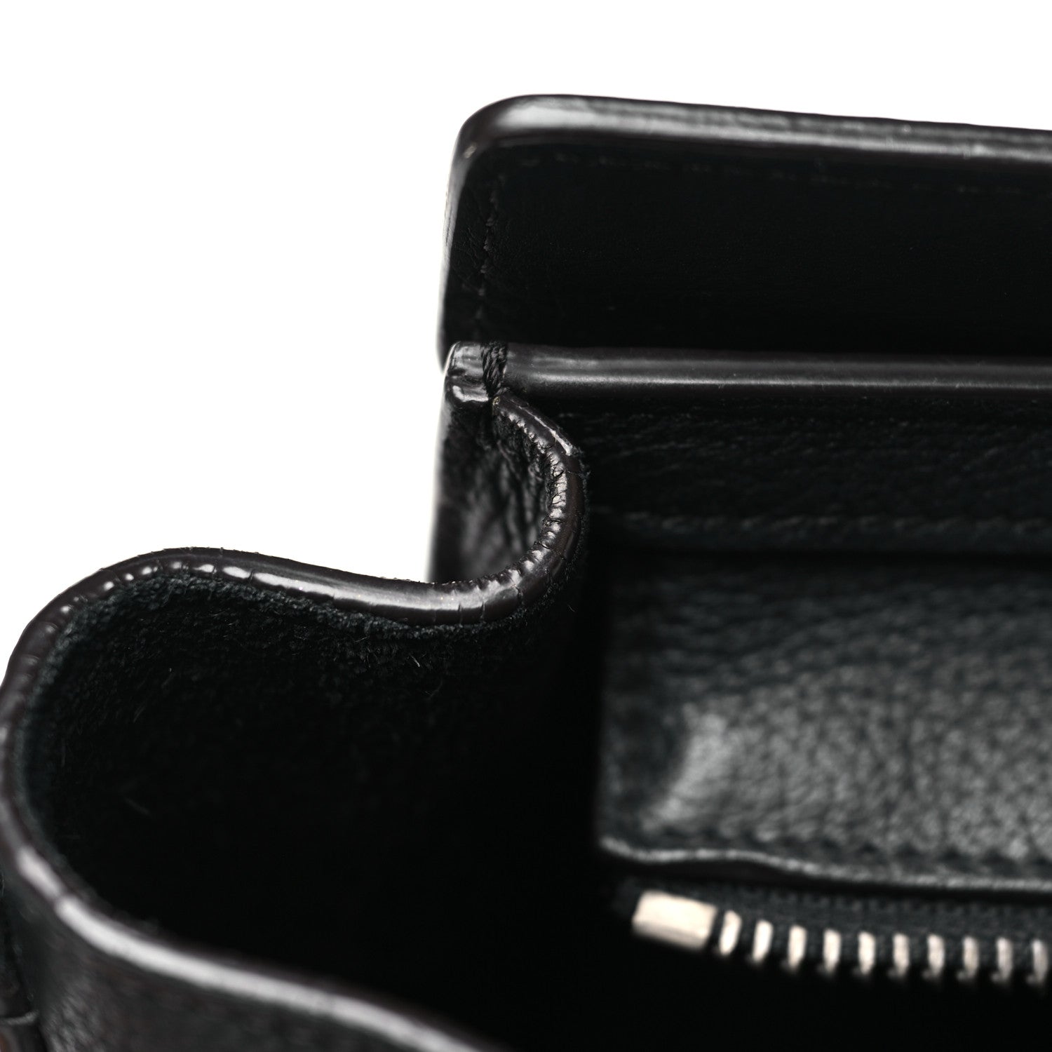 Celine Drummed Calfskin Nano Luggage Black 10 of 10