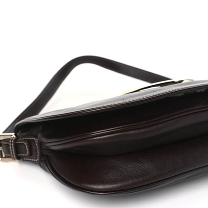 Gucci Calfskin Web Small Britt Shoulder Bag Brown 8 of 9