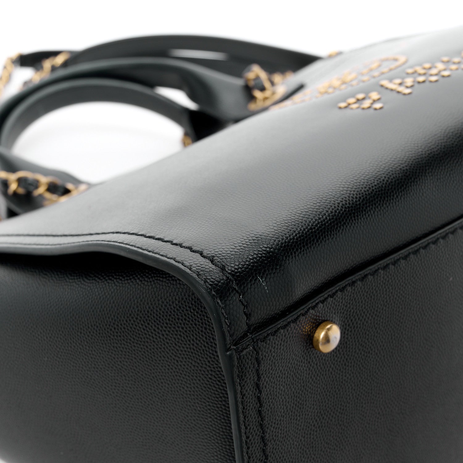 Chanel Caviar Small Studded Deauville Tote Black 15 of 15