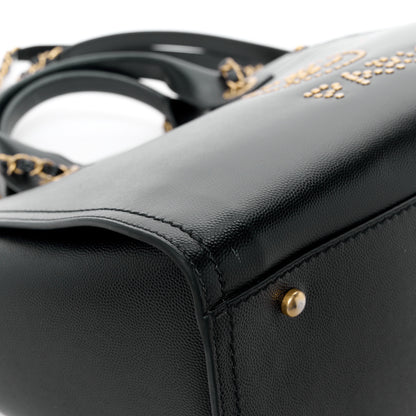 Chanel Caviar Small Studded Deauville Tote Black 15 of 15
