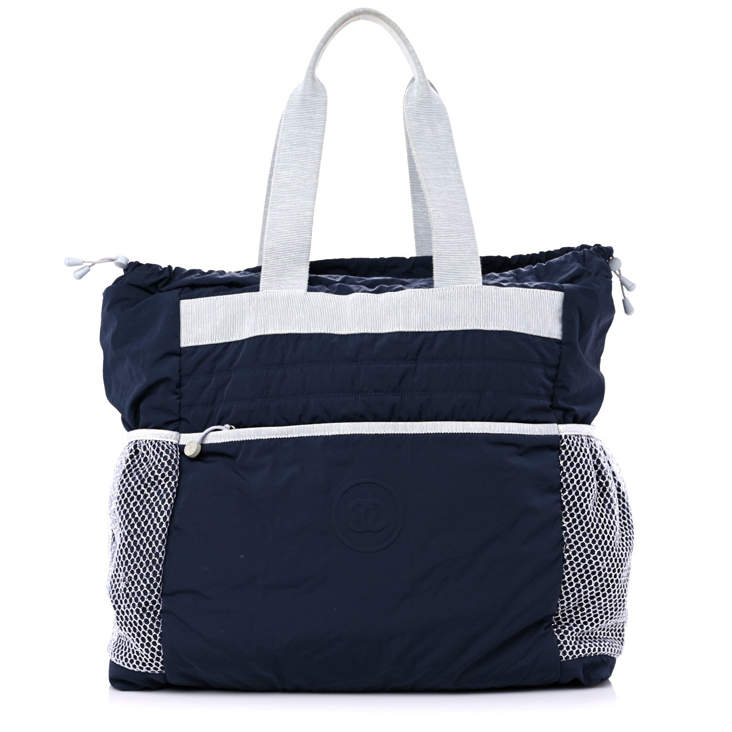 Chanel Nylon Sport Tote Navy White 1 of 18