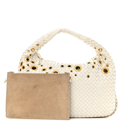 Bottega Veneta Nappa Intrecciato Medium Veneta Grommet Hobo White 1 of 16