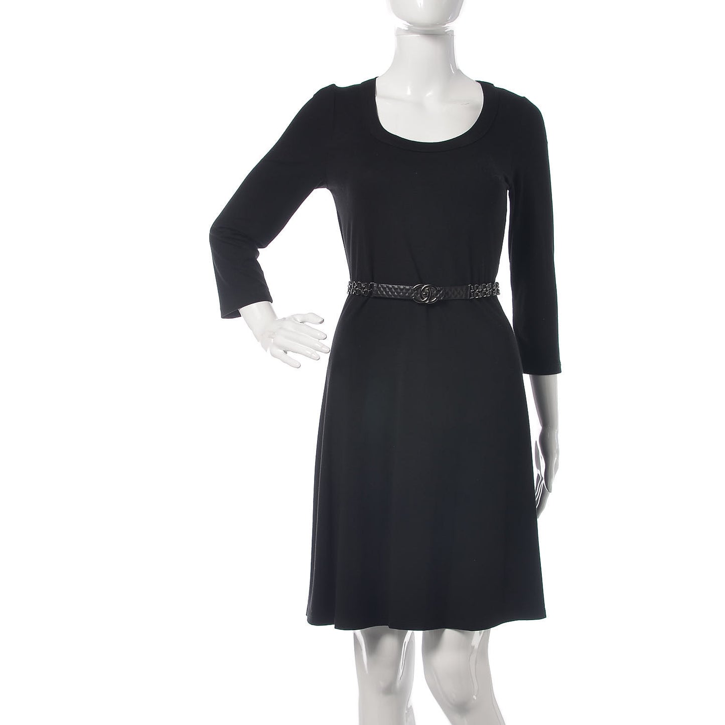 Lambskin Quilted CC Chain Belt 90 36 Black