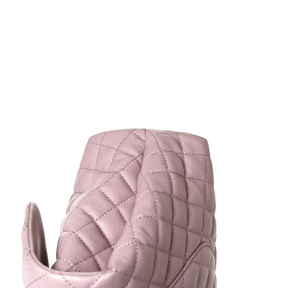 Chanel Caviar Quilted Medium Coco Handle Flap Light Pink 13 of 14