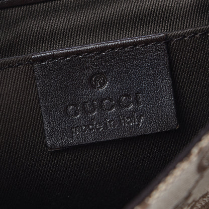 Gucci Monogram Studded Horsebit Clutch Dark Brown 6 of 16