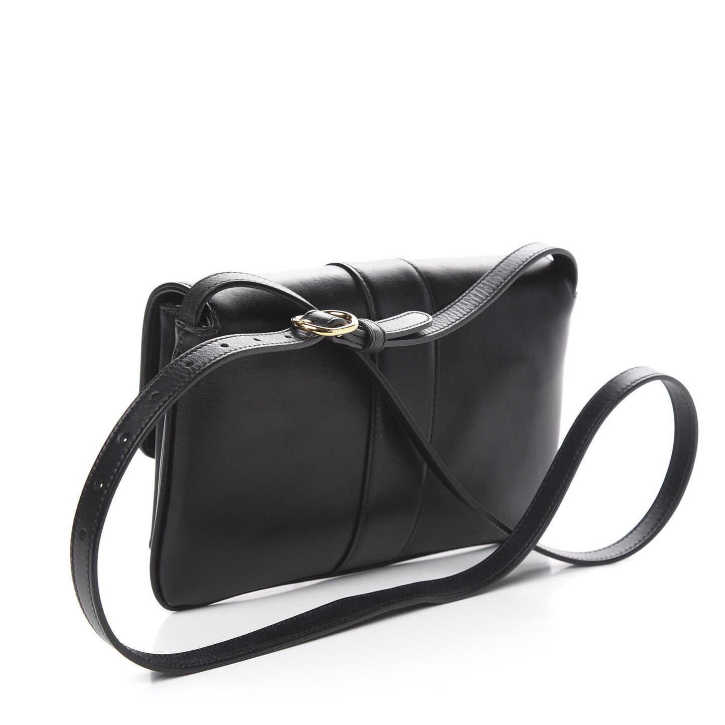 Vitello Palmellato Lux Small Arli Flap Shoulder Bag Black