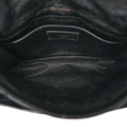 Saint Laurent Crinkled Calfskin Matelasse Monogram Baby Niki Chain Satchel Black 5 of 10