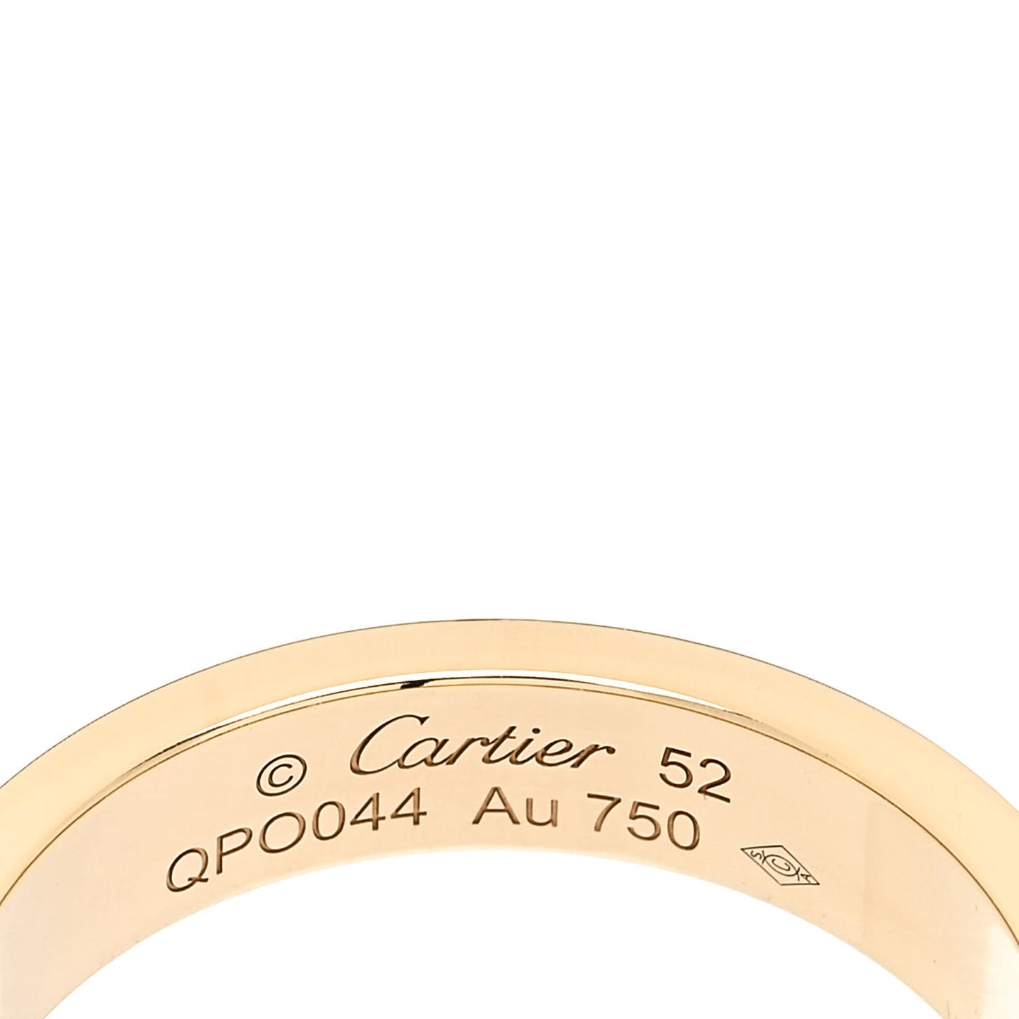 18K Yellow Gold Diamond 4mm LOVE Wedding Paved Band Ring 52 6